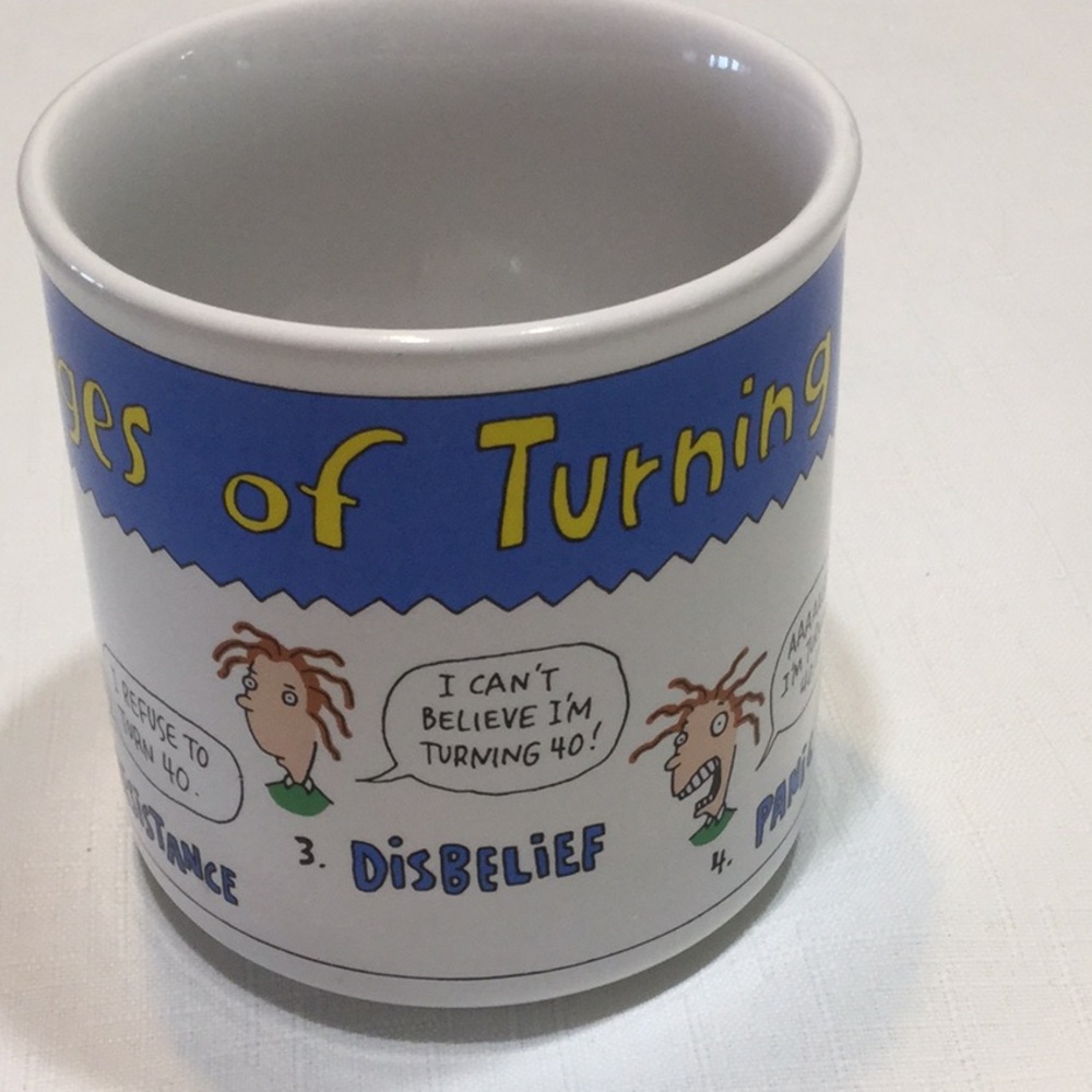 40th Birthday Coffee Mug 5 Stages of Turning 40